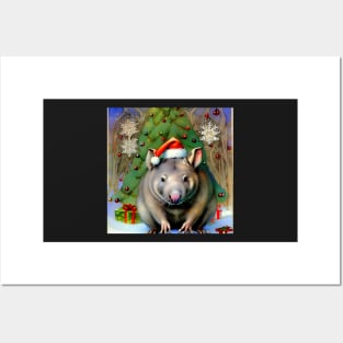 Christmas Wombat Posters and Art